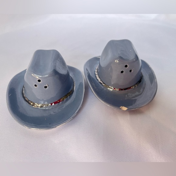 Vintage Cowboy Hat Salt & Pepper Shakers Confederate - Picture 3 of 6